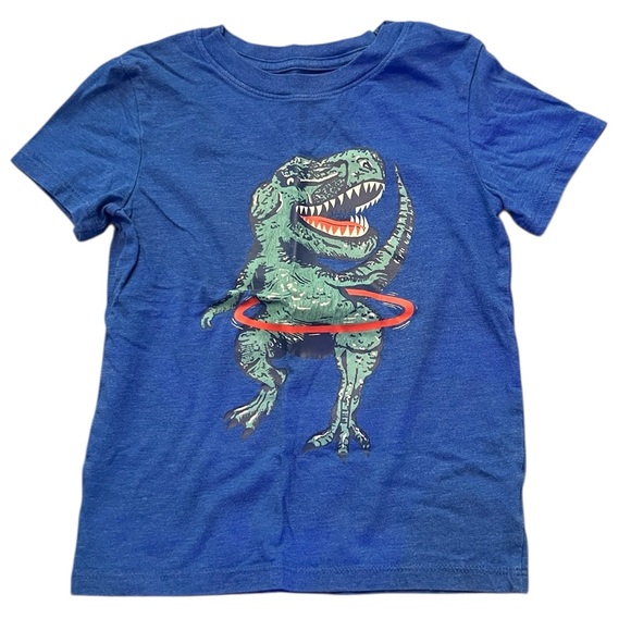 Blue Dinosaur Graphic cat & Jack Tee and Black Dickies Shorts Set boys - Picture 2 of 9